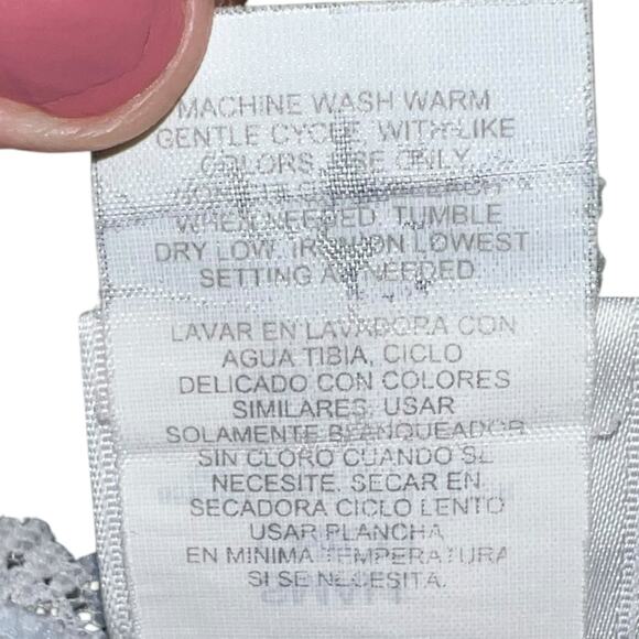 Adonna Vintage Nightgown Light Blue Eyelet Lace Cotton Blend Small - Picture 7 of 8